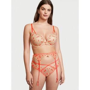 Dream Angels Heart Embroidery Garter Belt and thong set